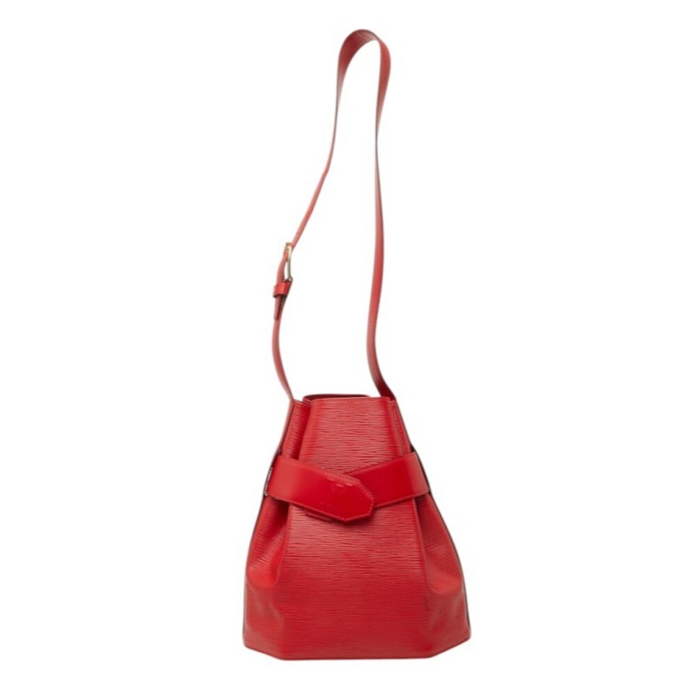 Louis Vuitton Epi Sac Depaule PM Shoulder Bag M80207 Castilian Red Leather Wo...